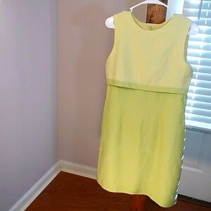 Yves Cossette Depeche Mode Two Tone Linen Knee Length Sleeveless Dress Size 10
